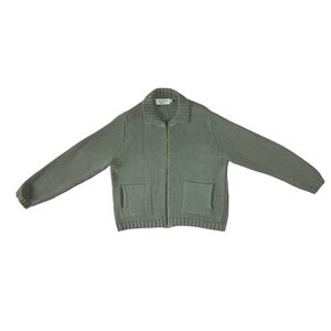 Bkg And Company Green Zip-Up Cardigan